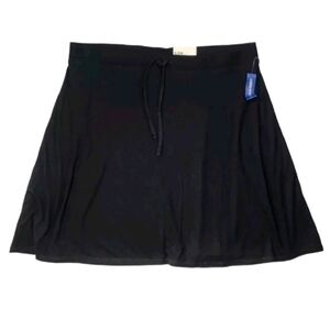 Nwt Old Navy Black Rayon Poly Stretch Skirt Swim Cover Women's XL  39 x 20 NOS